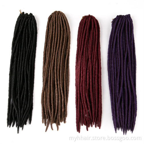 Pure Color 18 Inch Braids Straight Locs 24 Strands/Piece Crochet Braids Hair Extension Afro Synthetic Hair Fiber